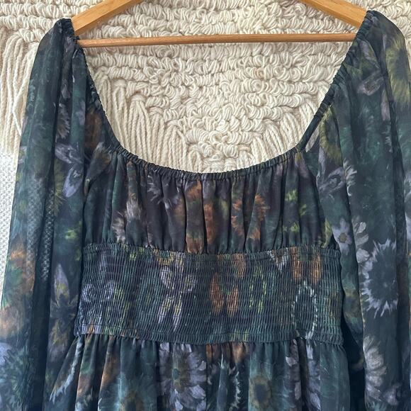 Slate & Willow Square Neck Printed Midi Dress - Picture 9 of 10